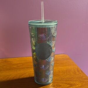 Starbucks 2022 Spring Iridescent 24oz Tumbler with Straw